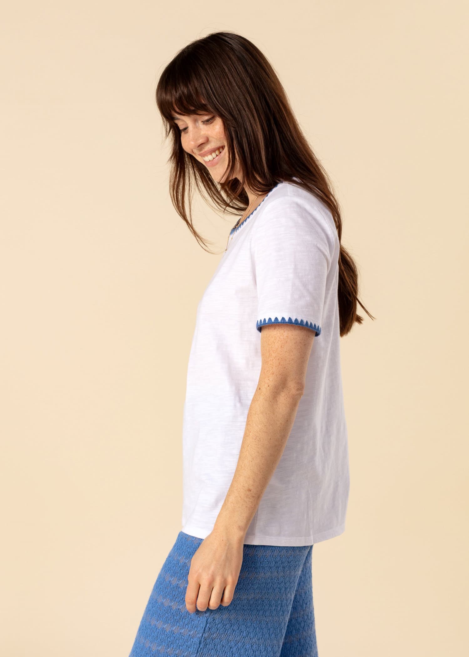 GIOVANNA T-skjorte i bomull - Hvit 4 - Indiska