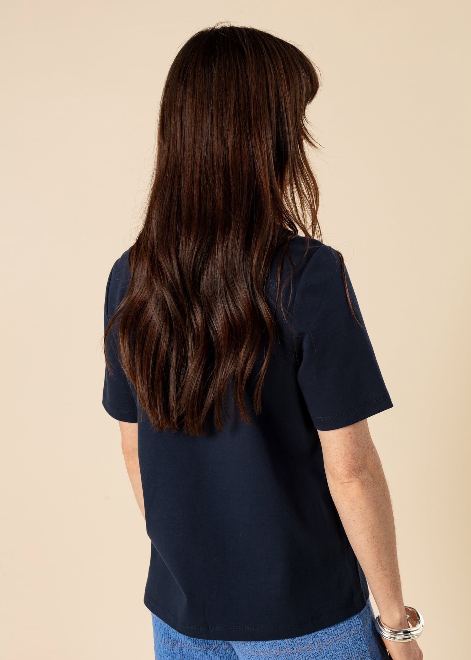 ORCHID Mønstret t-skjorte - Blå 4 - Indiska