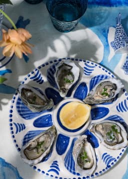 OYSTER PLATE - BLUE