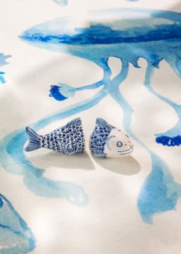 FISH SALT & PEPPER SET - BLUE