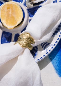 FISH NAPKIN RING - BRASS