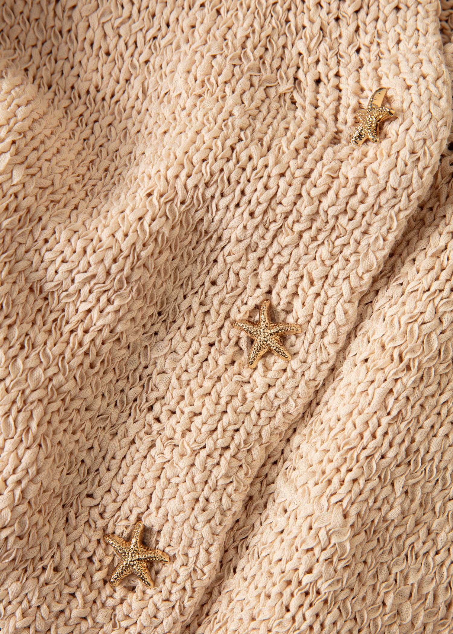 SEASTAR Meritähtikoristeinen neulepusero - Beige 6 - Indiska