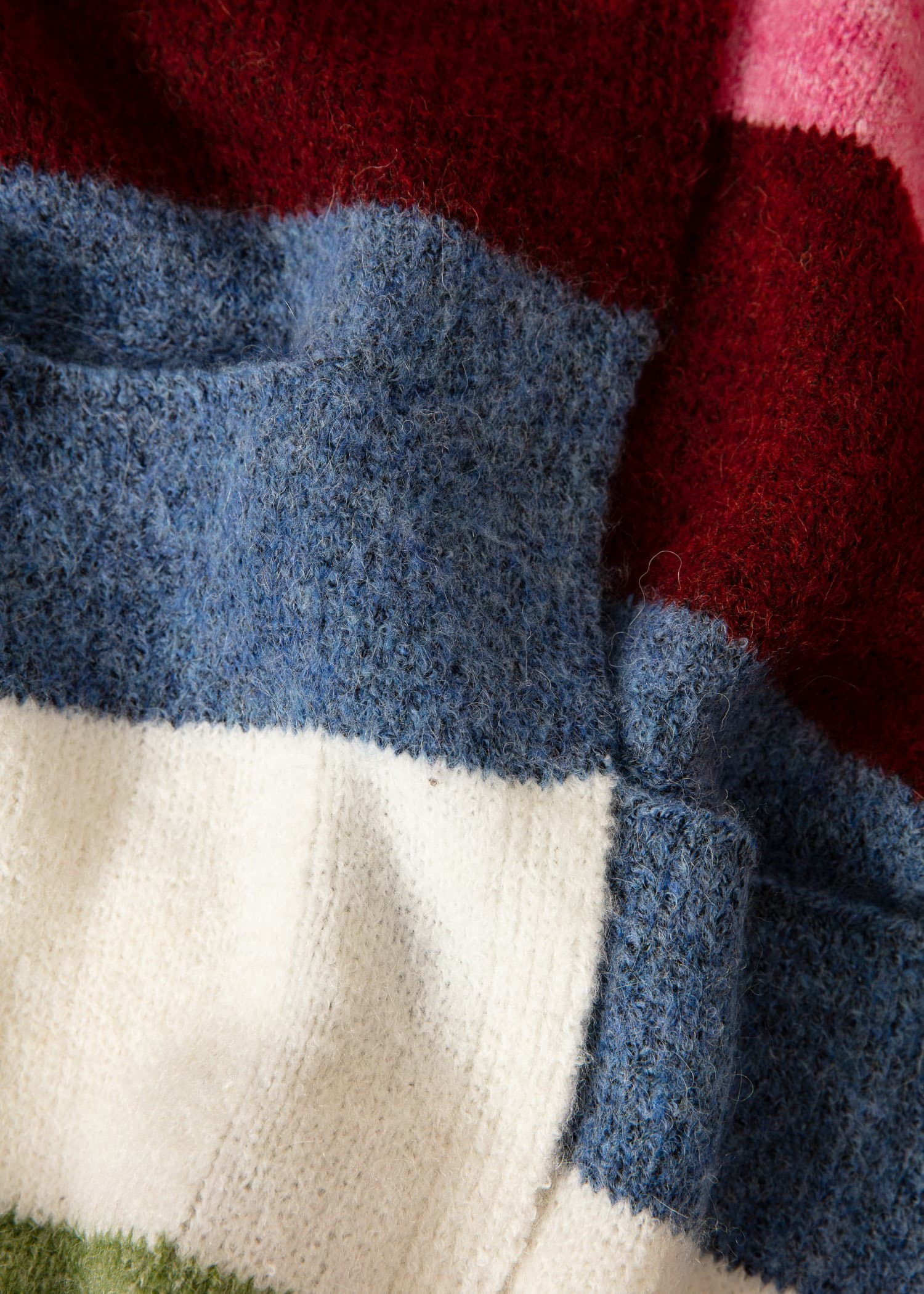 VANESSA Värikäs pitkä villatakki - Multi 2 - Indiska