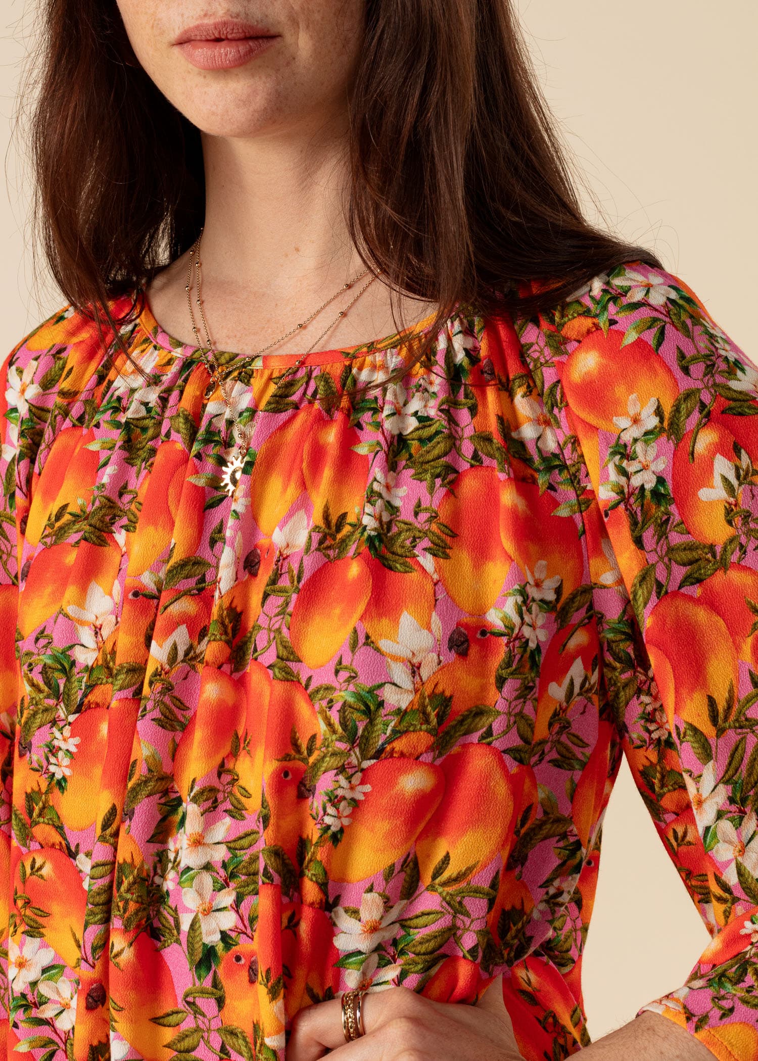 DOLLIE Bluse med 3/4 ermer - Multi 2 - Indiska