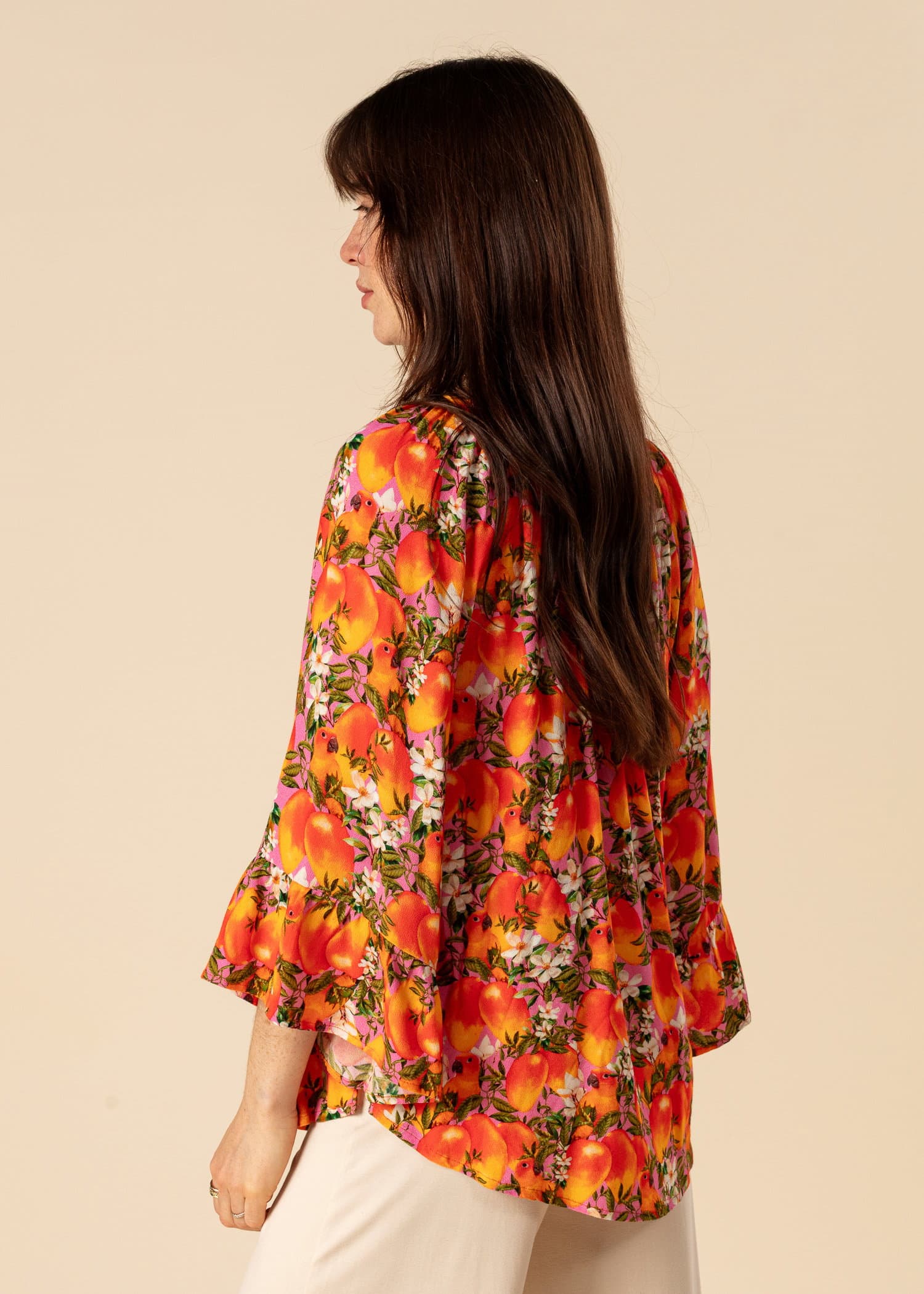 DOLLIE Bluse med 3/4 ermer - Multi 3 - Indiska