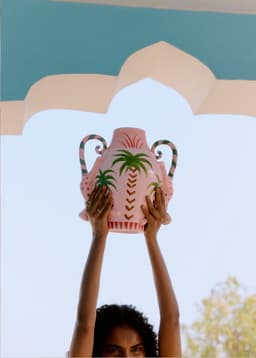 MONKEY VASE - PINK