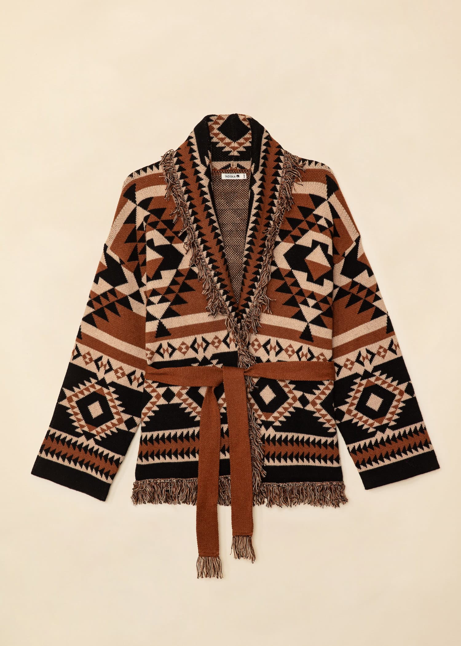 IKAT Mønstret cardigan - Svart 1 - Indiska