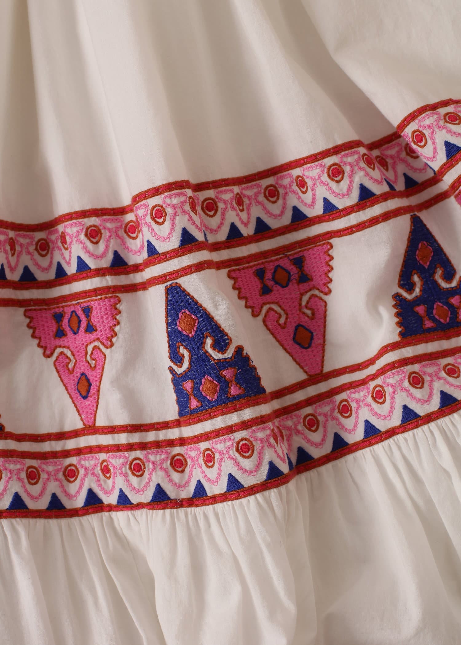 ADA Broderad lång klänning - Rosa 3 - Indiska