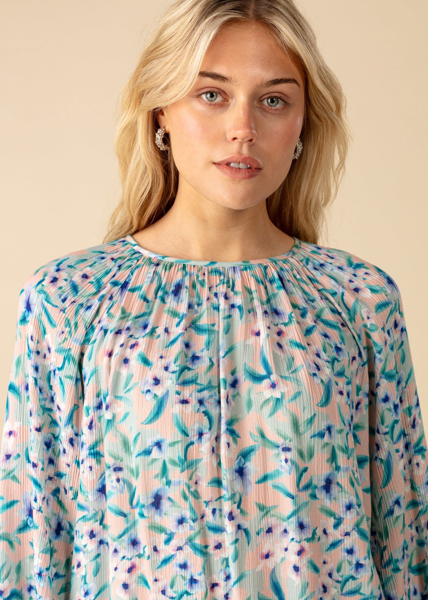 ATHENA Blomsterbluse i viskose - Rosa 2 - Indiska