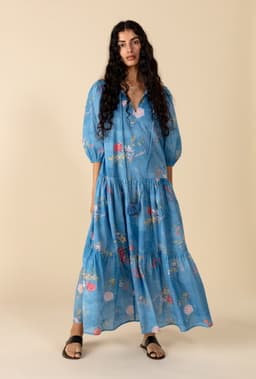 DORIS DRESS - STRONG BLUE