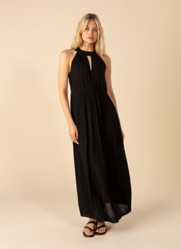 CAROLE CREPE DRESS - Black