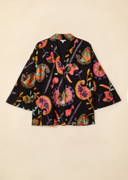 VIVI SHORT KIMONO - Black