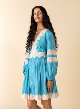 MAJKEN DRESS - Turqouise