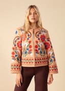 KELLY EMB JACKET - PEACH