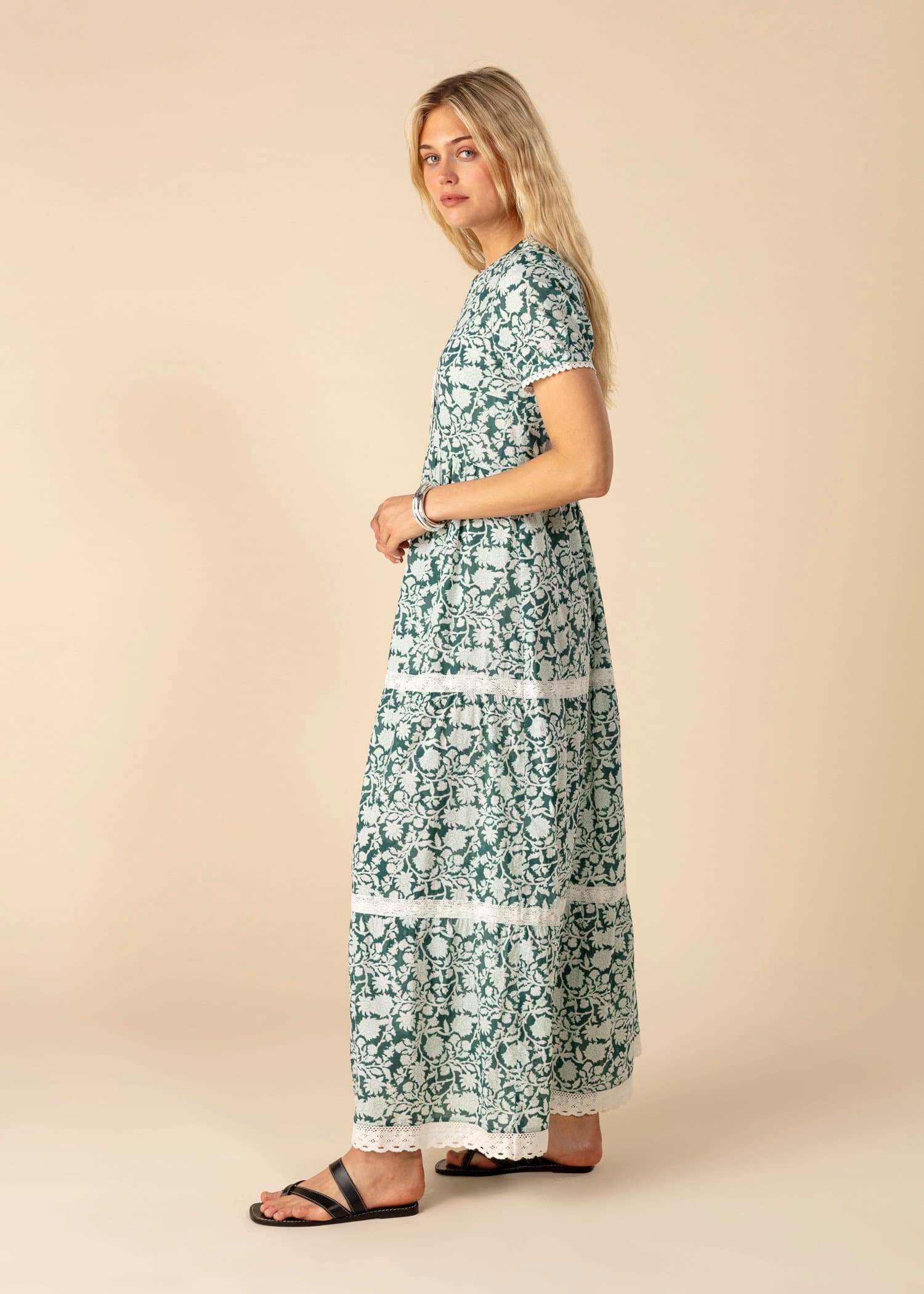 MILEY Pitkä kuviollinen mekko - Sininen 5 - Indiska