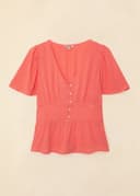 ALEXANDRA TOP - CORAL