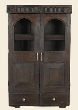 271901 VINTAGE WOOD ALMIRAH - DKBROWN