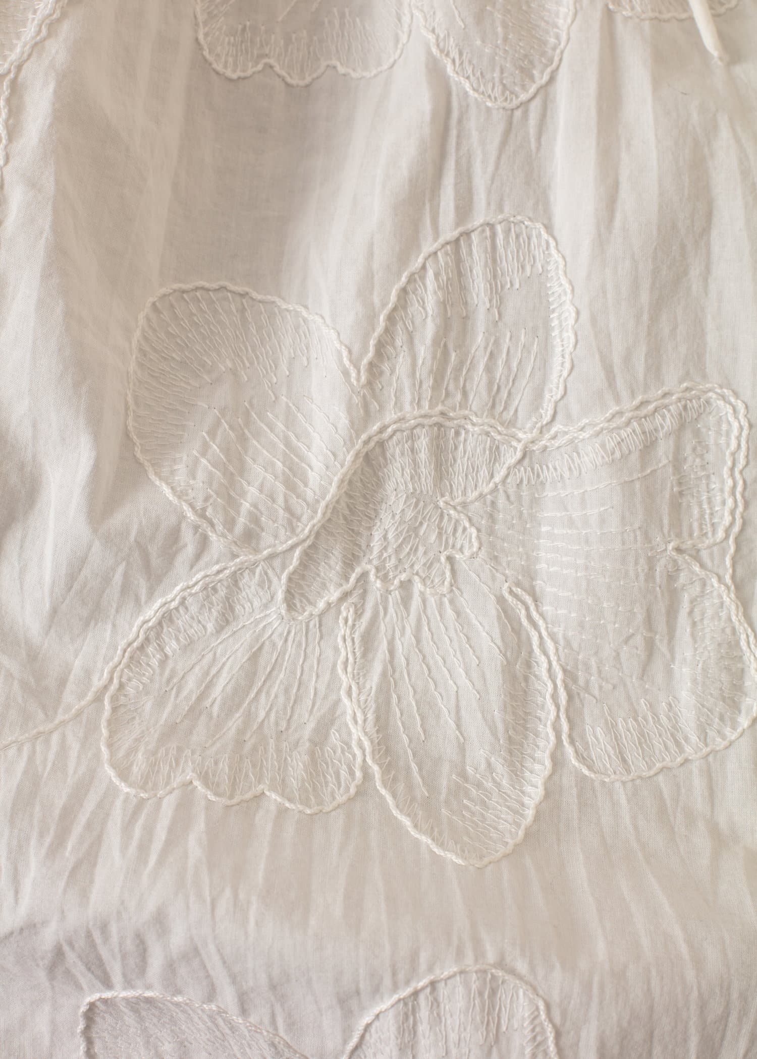 SUMAN Hvit brodert bluse - Hvit 6 - Indiska