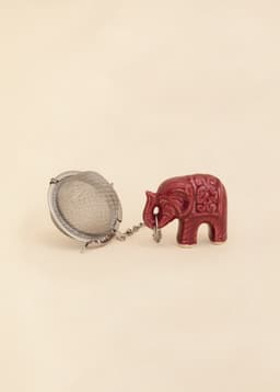 ELEPHANT TEA SIFT - BURGUNDY
