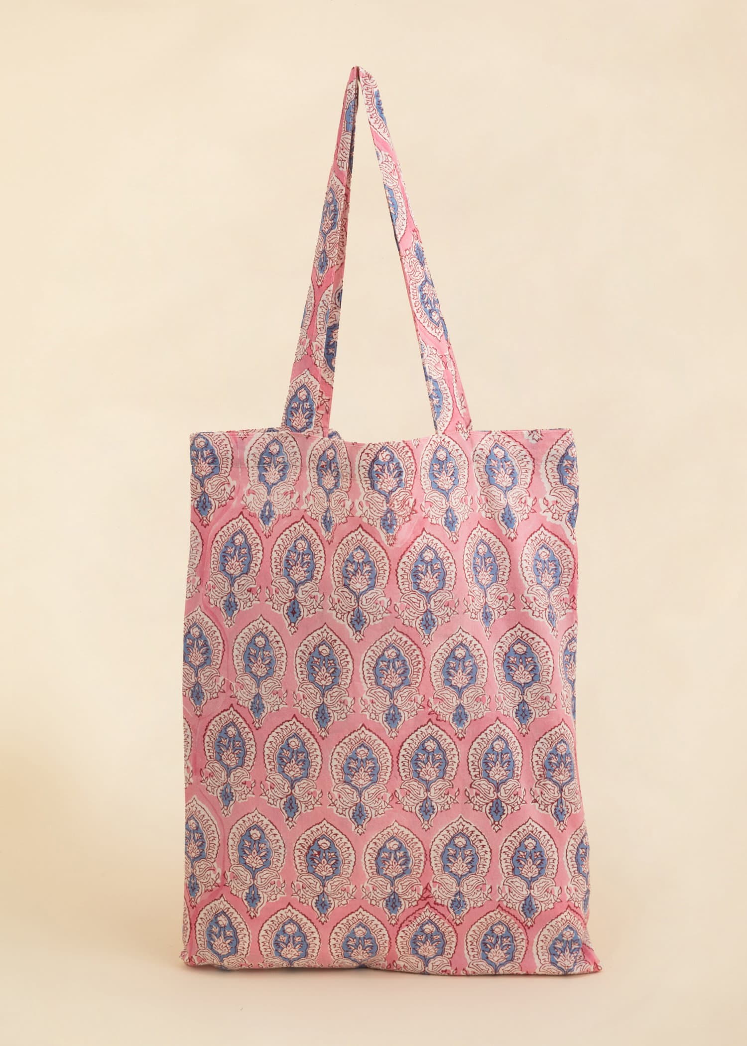 Viny Blocktryckt duk + tote bag -  2 - Indiska
