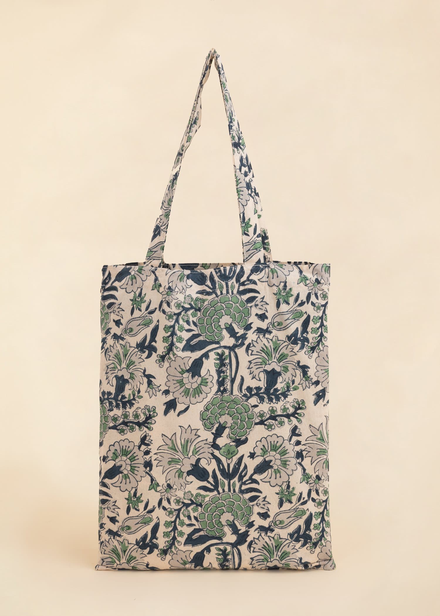 Viny Blokktrykket duk + tote bag -  2 - Indiska