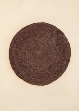 Jute Placemat Round - BROWN