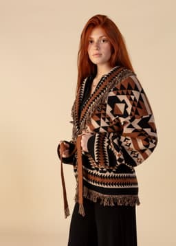 IKAT CARDIGAN - Black