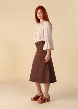 ALINA SKIRT - CHOCOLATE