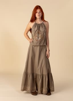 IRENE SKIRT - khaki