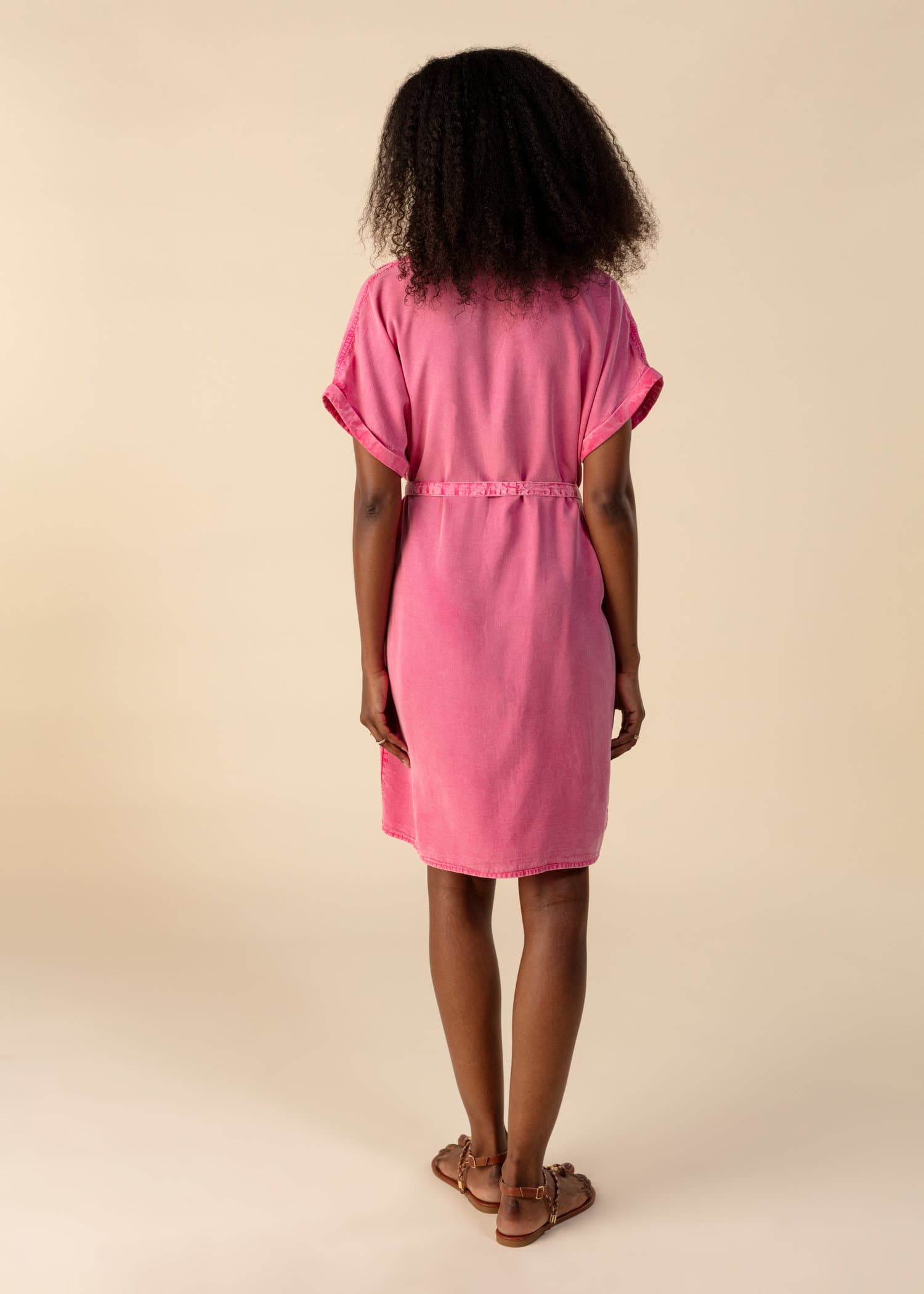 SWEETIE Tencel-skjortekjole - Rosa 3 - Indiska