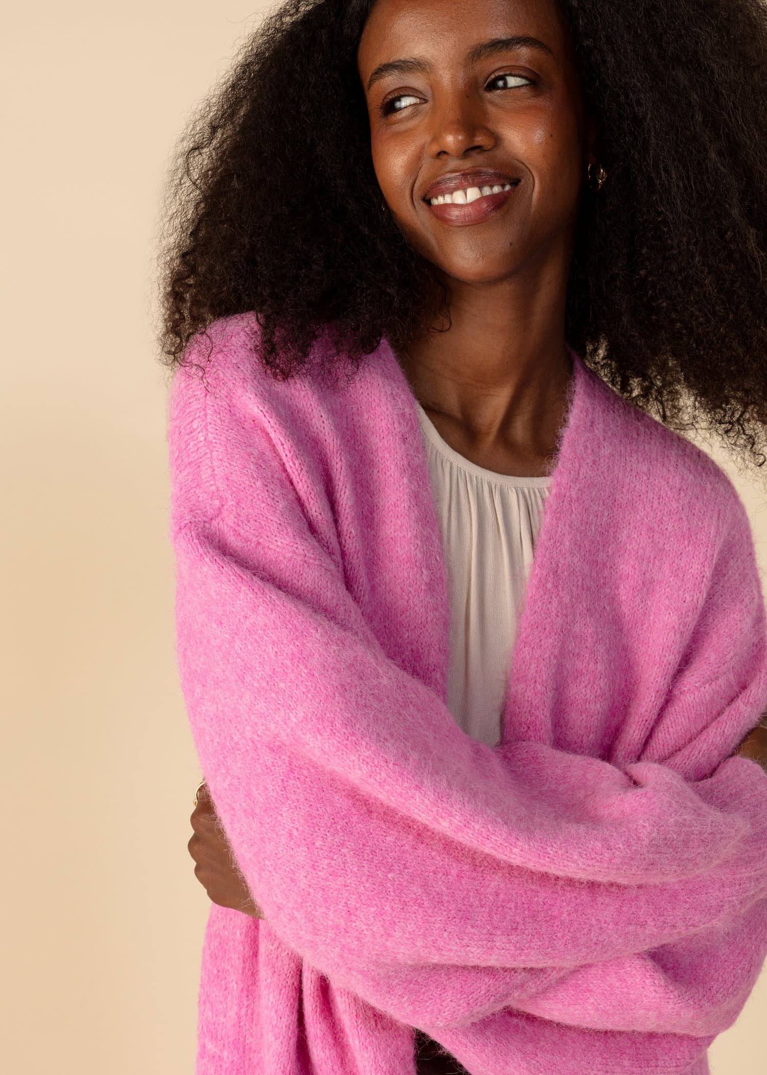 VANNI Rosa lang cardigan - Rosa 2 - Indiska
