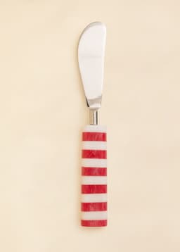 RESIN BUTTER KNIFE - RED STRIPE