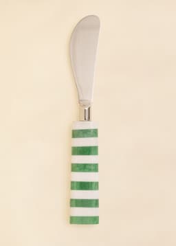 RESIN BUTTER KNIFE - GREEN STRIPE