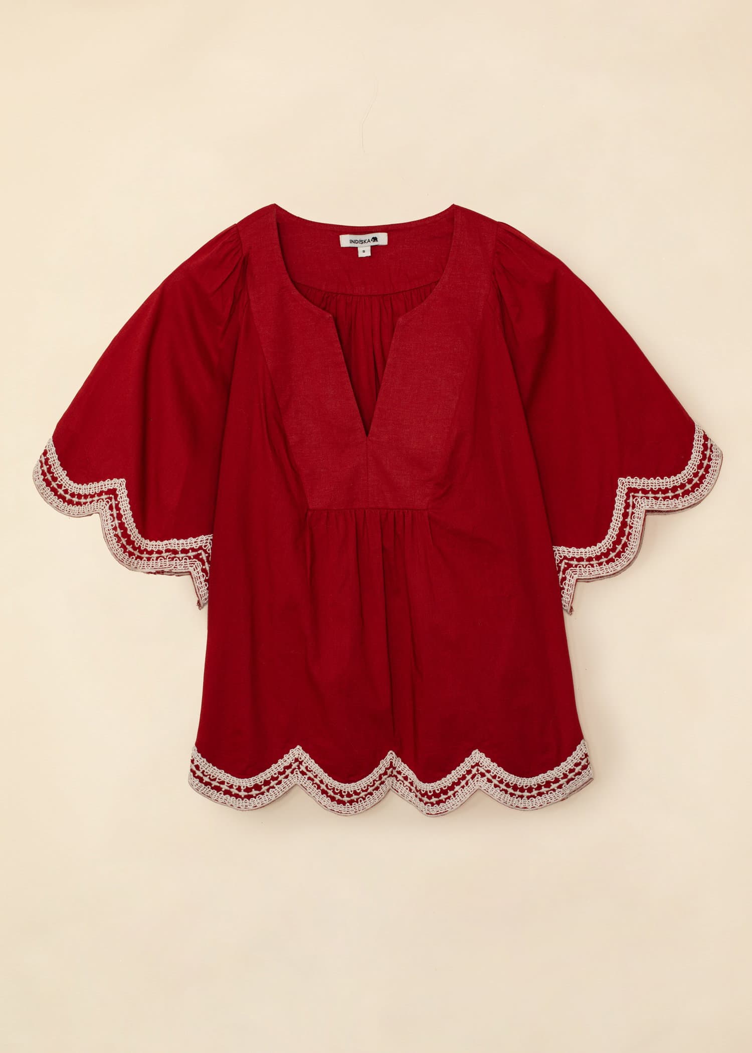 DAKOTA Brodert blondebluse - Brun 1 - Indiska
