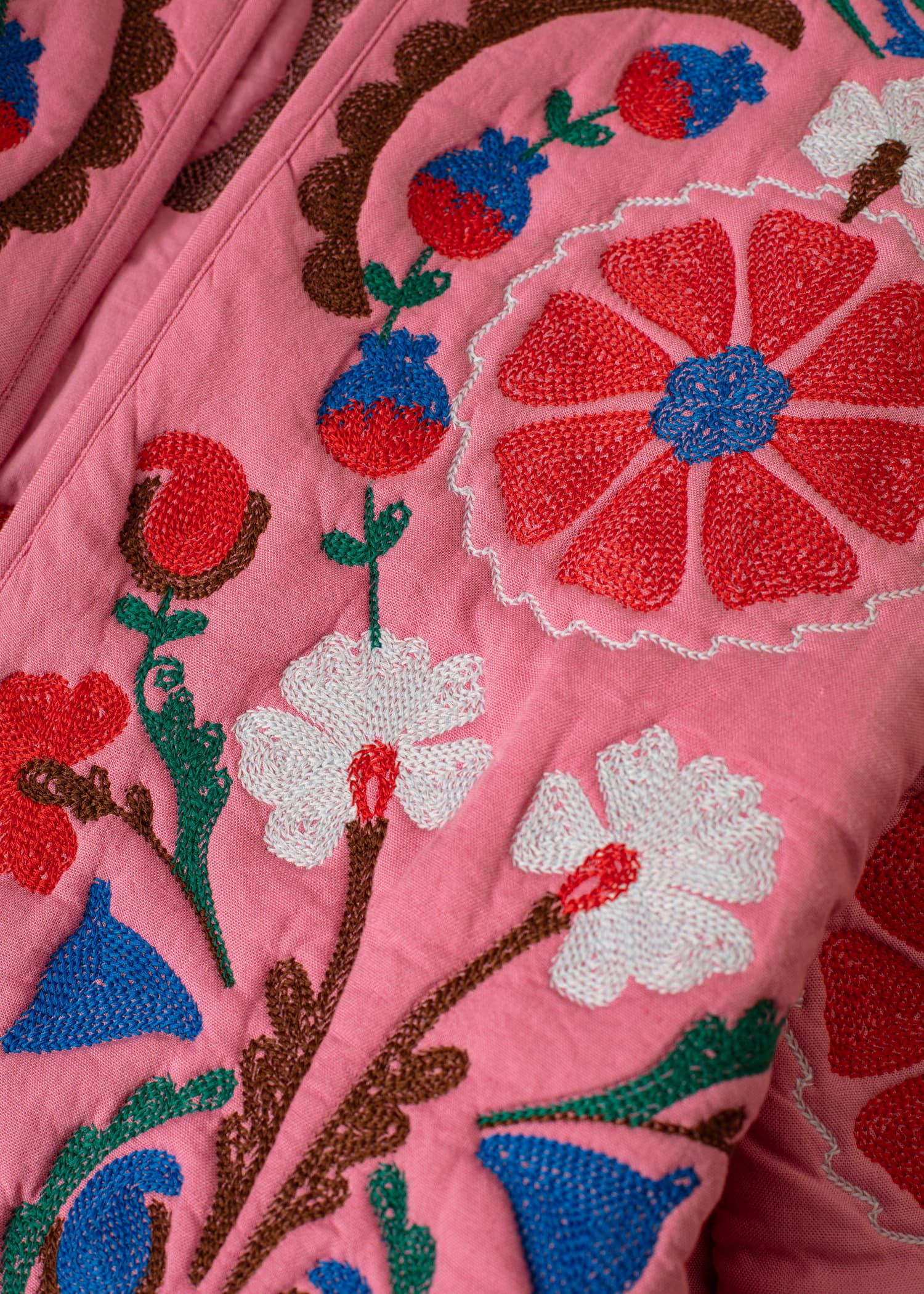 KELLY Kort broderad jacka - Rosa 2 - Indiska