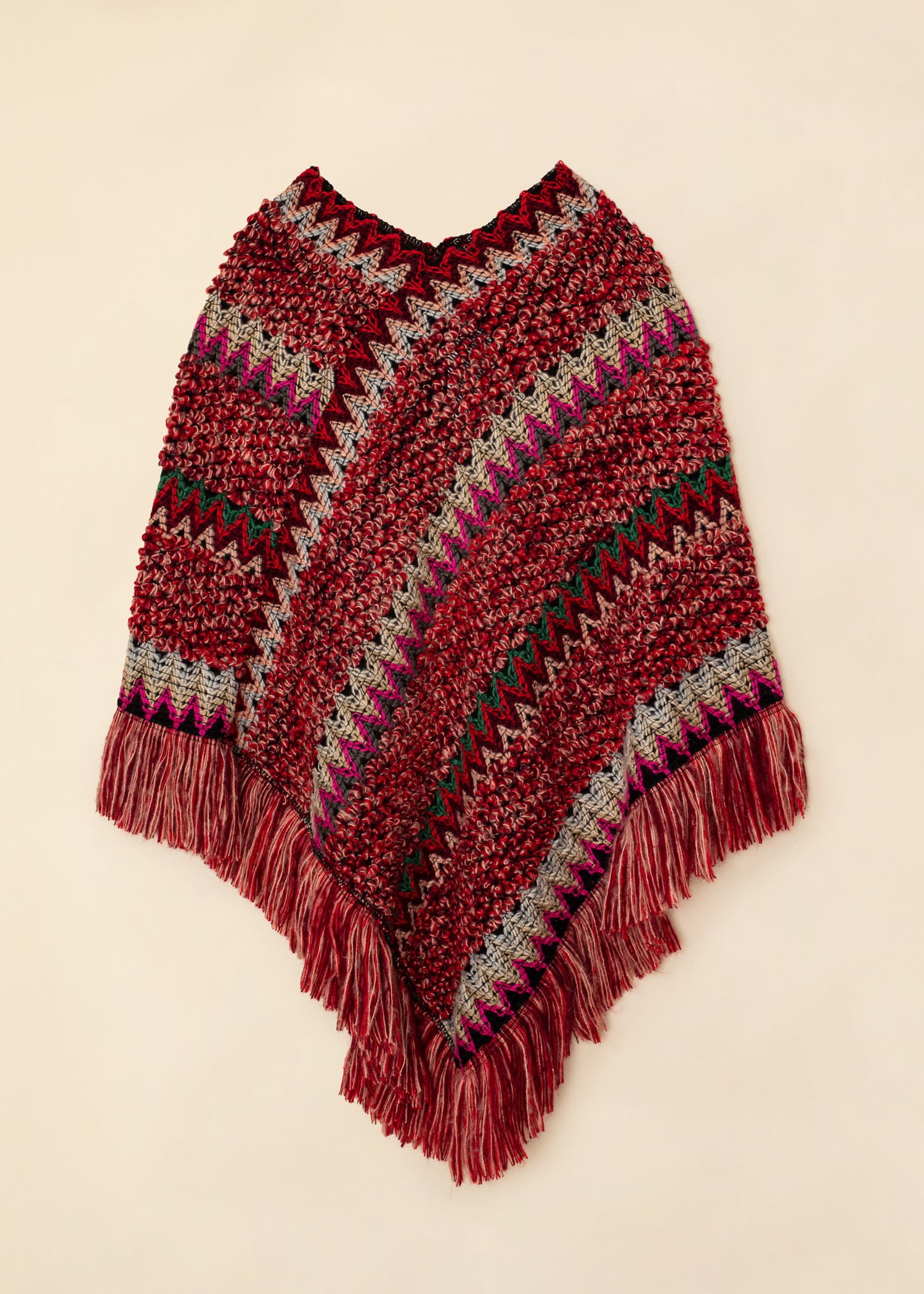 KATARINA Poncho - Punainen 1 - Indiska