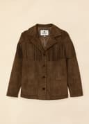 DOLORES SUEDE JACKET - khaki