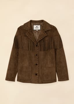 DOLORES SUEDE JACKET - khaki