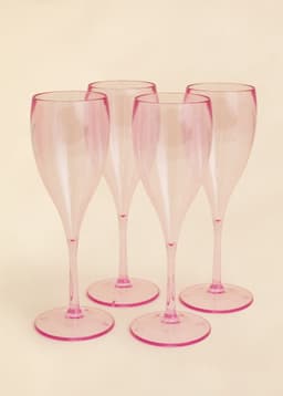 CHAMPAGNE GLASS 4P - Purple