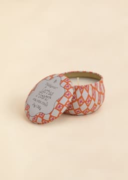  TIN SCENTED CANDLE - Orange Cactus Flower