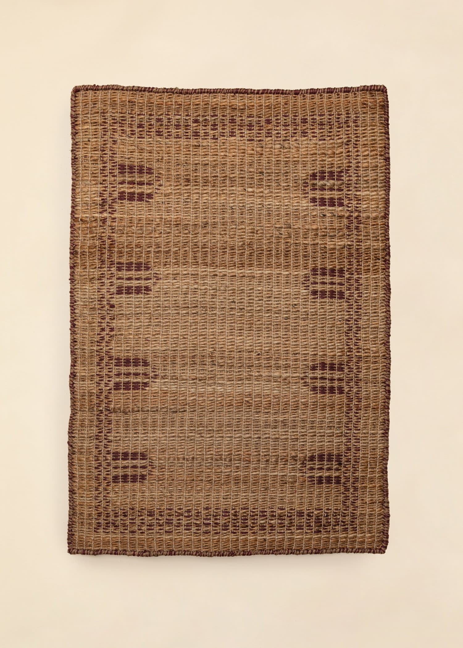 Jute Röd vändbar jutematta 60x90 cm - Röd 2 - Indiska