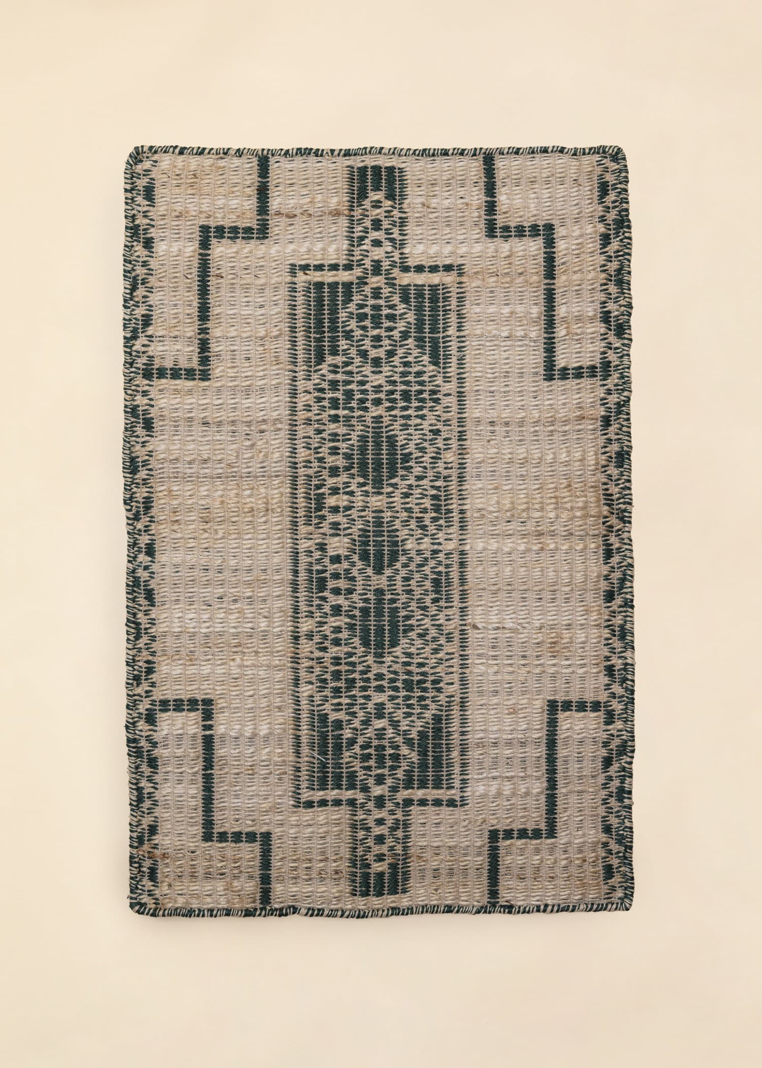 Jute Grønt vendbart juteteppe 60x90 cm - Grønn 2 - Indiska