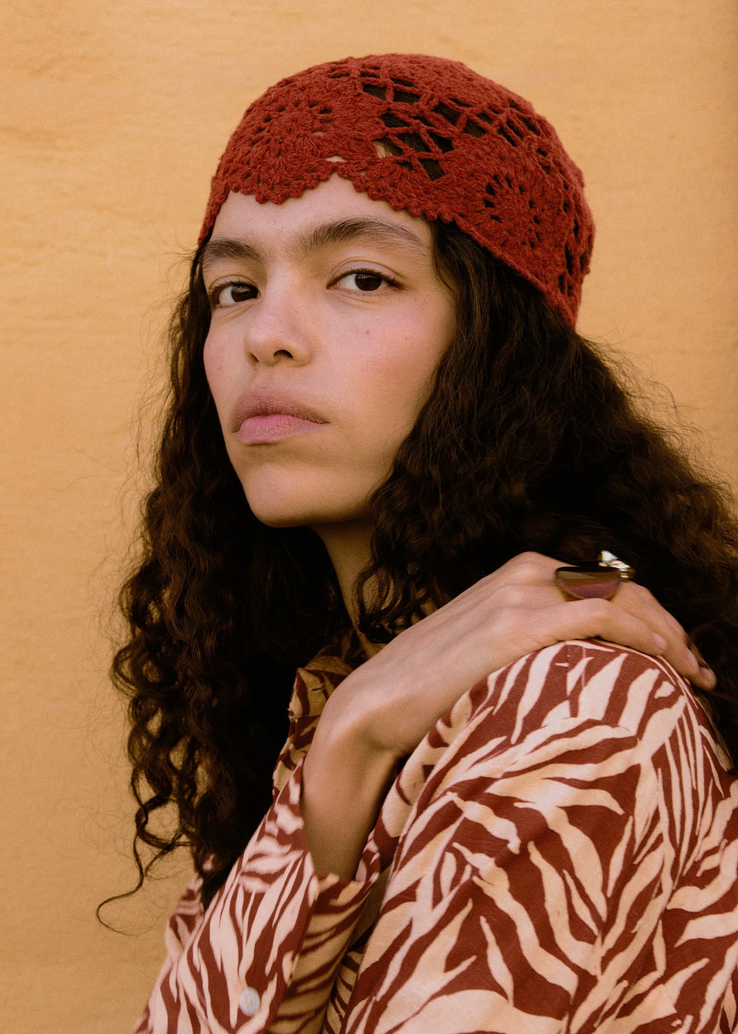 CROCHET Virkattu hattu - Ruskea 1 - Indiska