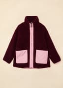 PIA PILE JACKET - BURGUNDY