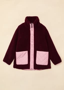 PIA PILE JACKET - BURGUNDY
