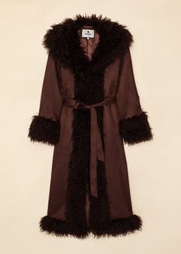 GILLIAN LONG COAT - DKBROWN
