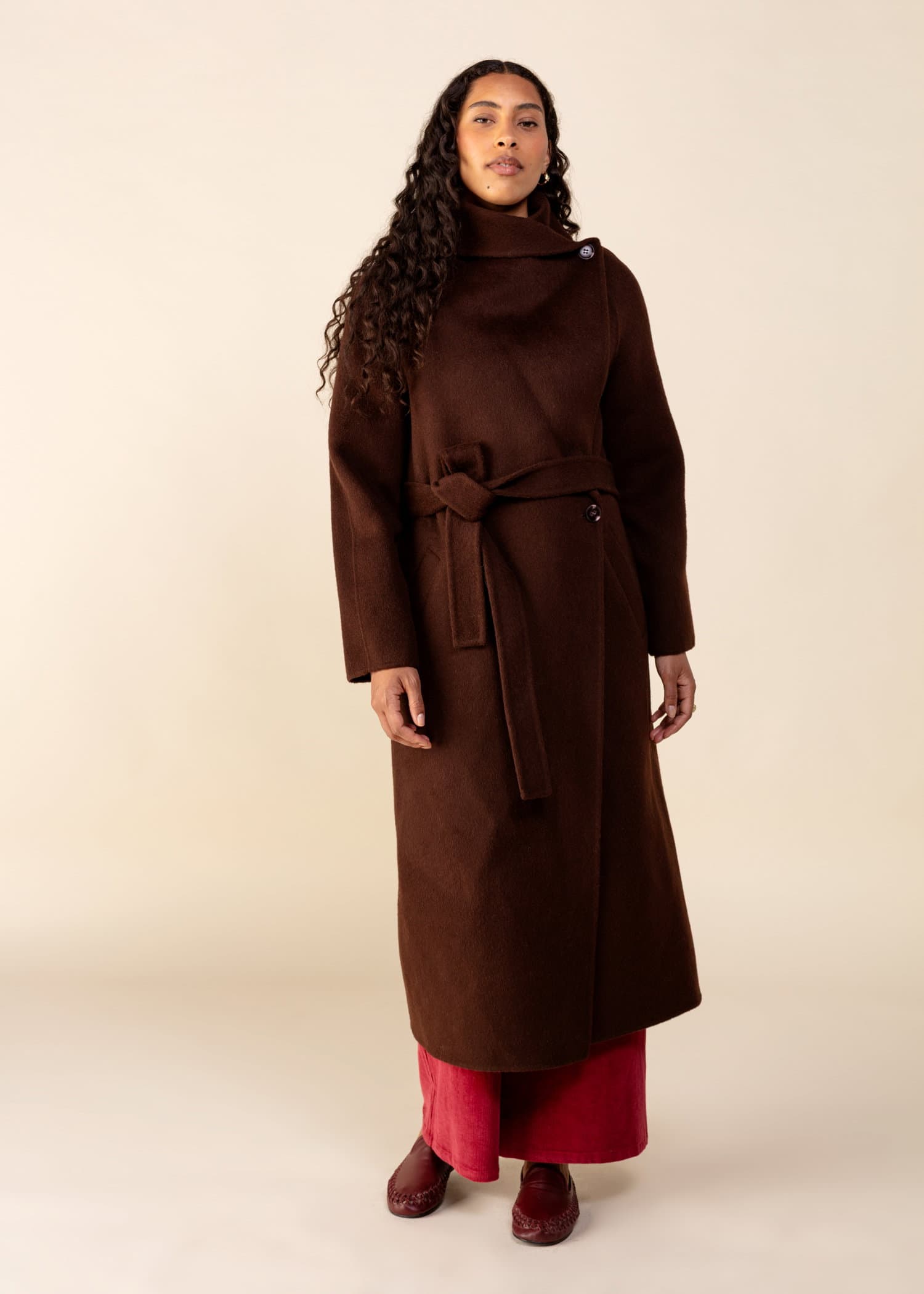 PHOEBE Saalikaulustakki - Ruskea 4 - Indiska