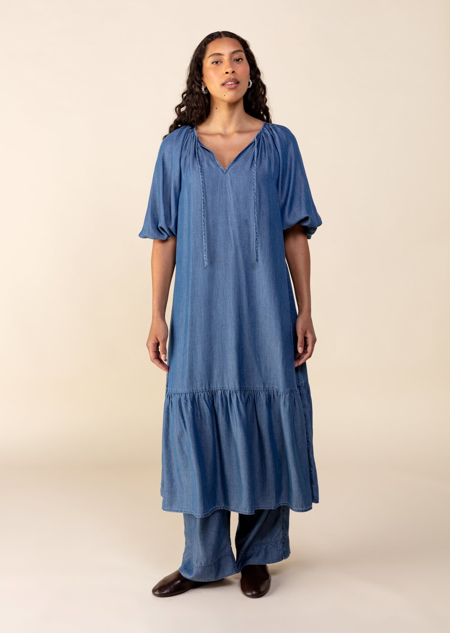 AVA Tencel-mekko - Sininen 2 - Indiska