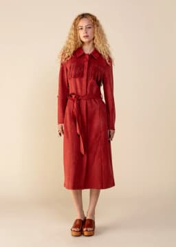 AMELIA SUEDE DRESS - Rust