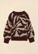 CAJSA JACQUARD SWEATER - BROWN